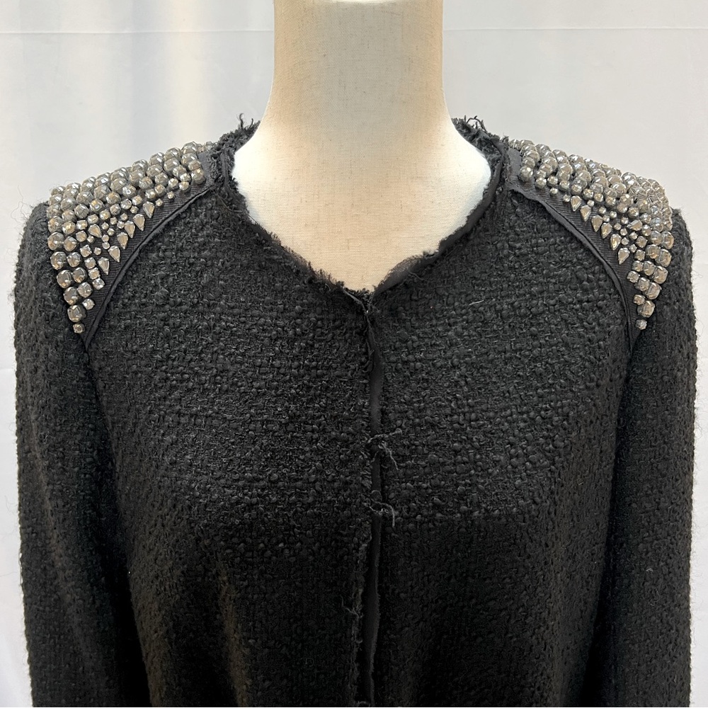 Zara Woman tweed gem coat size L